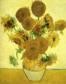 Still Life Vase with Fifteen Sunflowers Vincent van Gogh